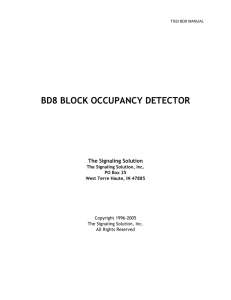 BD8 BLOCK OCCUPANCY DETECTOR