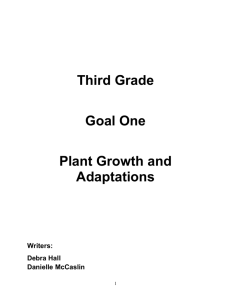 3rd grade Unit 4 Plant and Adapt 10-06-08