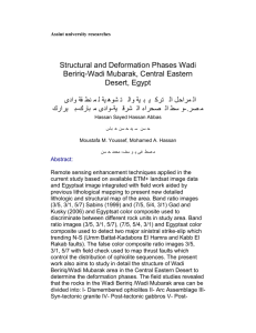 Assiut university researches Structural and Deformation Phases