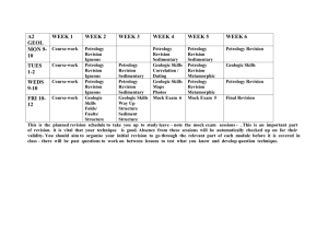 A2 Geology Revision Schedule 2004