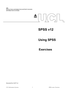 SPSS course. Exercises