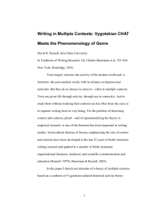 Writing in Multiple Contexts
