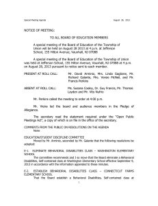 AMENDED 2/8/99 - Township of Union Public Schools