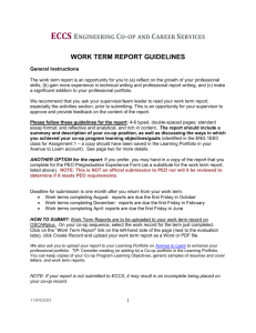 Work Term Report Guidelines