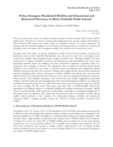 Residential Mobility and Educational and Behavioral Outcomes in