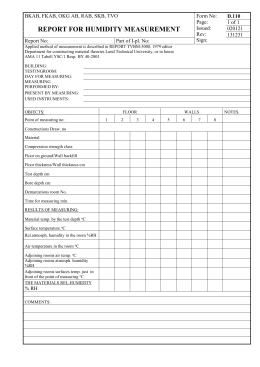 Relative Humidity Worksheet