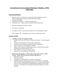 Curriculum for Interventional Pulmonary Medicine Fellowship