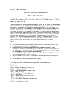 Module 4: using geographic Information Systems for Managing