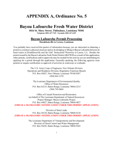 general permit conditions - Bayou Lafourche Fresh Water District