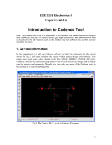 Lab 4. Introduction to Cadence Tool