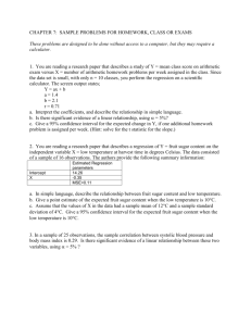 chapter 7: sample problems for homework, class