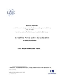 Severe Child Poverty and Social Exclusion in Northern Ireland [1]