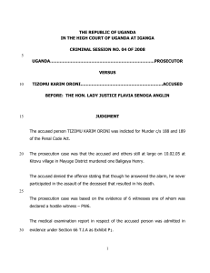 UGANDA.V.TIZOMU KARIM ORONI (IGGA)-Judgment