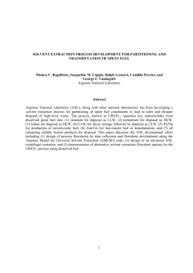 Solvent Extraction Process Development for Partitioning and