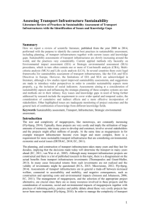 Assessing Transport Infrastructure Sustainability draft