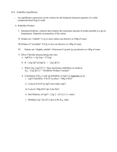 18-4 Solubility Equilibrium An equilibrium expression can be written