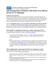 Safe Management of Patients with Ebola Virus Disease (EVD)