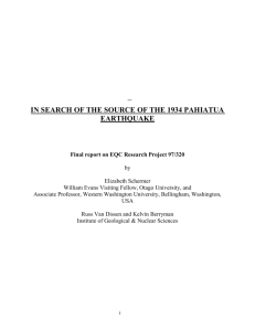 in search of the source of the 1934 pahiatua earthquake