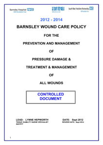 Wound Care Policy 2012-2014