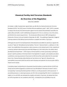 Chemical Facility Anti-Terrorism Standards (CFATS)