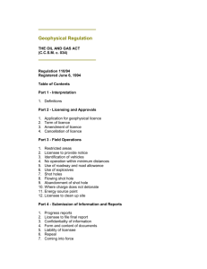 Geophysical Regulation - Government of Manitoba