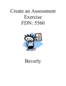 Assessment Component #1: Identifying Learning Targets