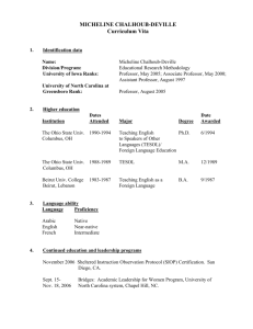 Curriculum Vitae - Department of Educational Research