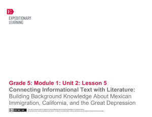 Grade 5: Module 1: Unit 2: Lesson 5 Connecting Informational Text