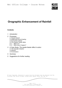 Orographic Enhancement of Rainfall