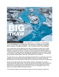 The Big Thaw - glaciers melting rapidly