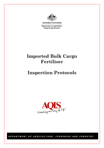Imported Bulk Cargo Fertiliser Inspection Protocols