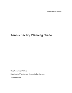 Tennis Facility Planning Guide - Sport and Recreation Victoria