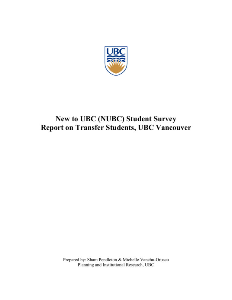 New to UBC (NUBC) Student Survey