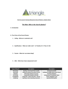 Student Manual - Triangle Church Planting Network