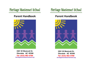 Parent Handbook - Heritage Montessori School