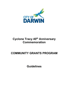 CYCLONE TRACY 40th ANNIVERSARY