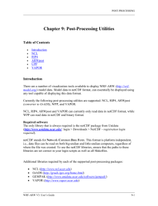 Chapter 9: Post-Processing Utilities