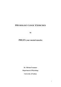 PHYSIOLOGY LOGIC EXERCISES