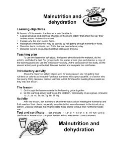 Malnutrition and Dehydration PDF