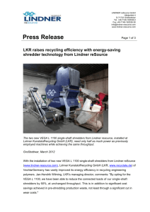 Press Release - Lindner washTech GmbH