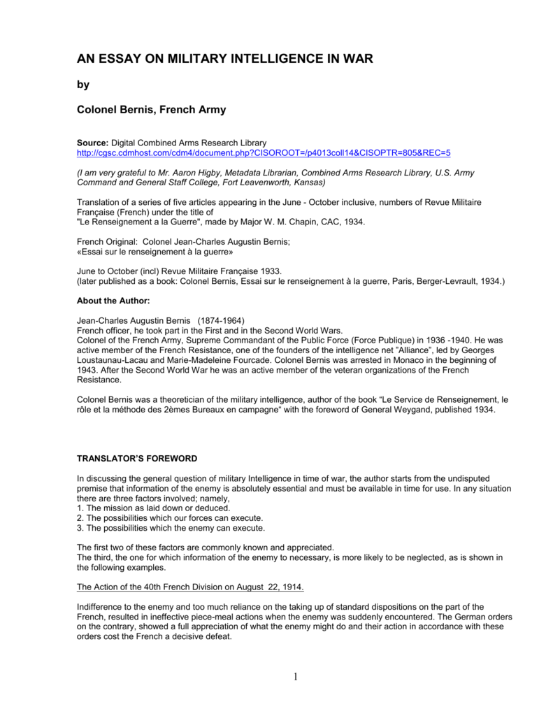 Military intelligence essays 07 picture