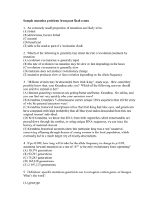 Sample mutation problems from past final exams