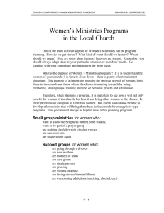 Women`s Ministries Programs - Adventist Women`s Ministries