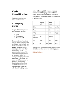 Verb Classification