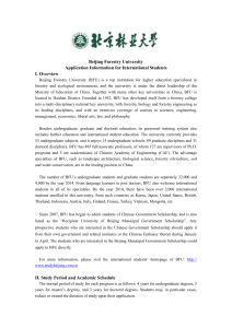 Beijing Forestry University Application Information for International