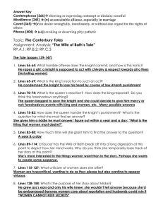 "The Wife of Bath`s Tale" study guide answers