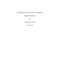 CHATHAM AREA TRANSIT AUTHORITY