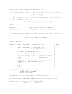 CHARMM Element doc/lonepair $Revision: 1.2 $ File: LonePair