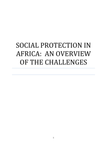 AN OVERVIEW OF SCOIAL PROTECTION IN AFRICA