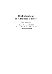 Oral Morphine - Indian Journal of Palliative Care